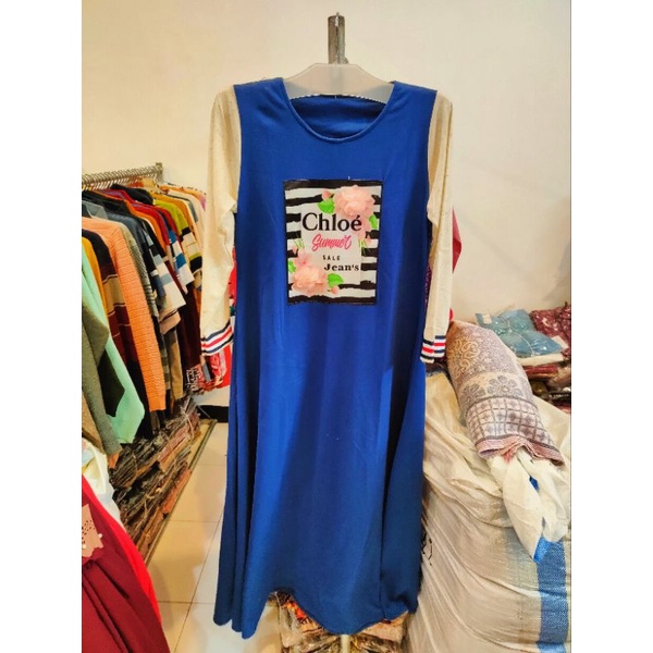 Obral Gamis Chloe bahan kaos sisa 1
