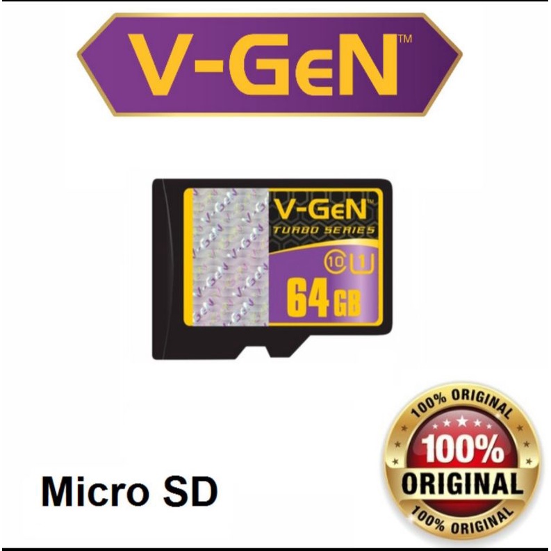 Memory Card V-Gen 64GB Micro SD Class 10 Original