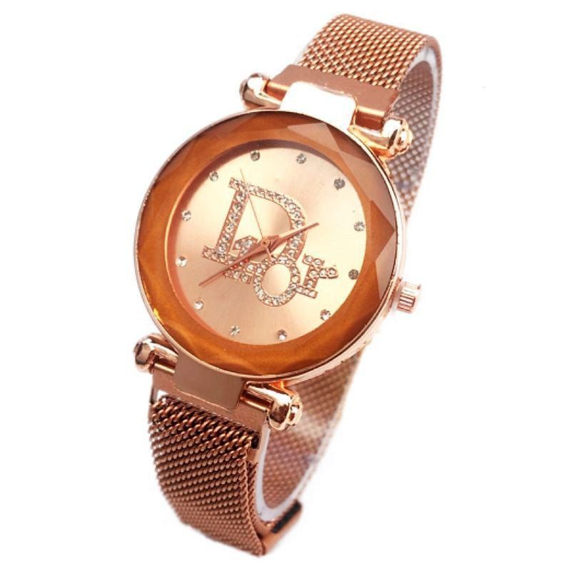 Jam wanita Rantai magnet-Dior Ros gold