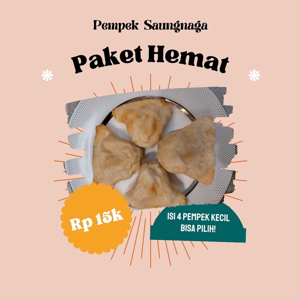 

PEMPEK SAUNGNAGA / PAKET HEMAT ISI 4 PEMPEK KECIL FROZEN