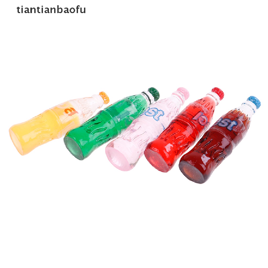 (tiantianbaofu) 5pcs / Set Mainan Miniatur Minuman / Makanan Skala 1: 12 Untuk Dekorasi Rumah Boneka