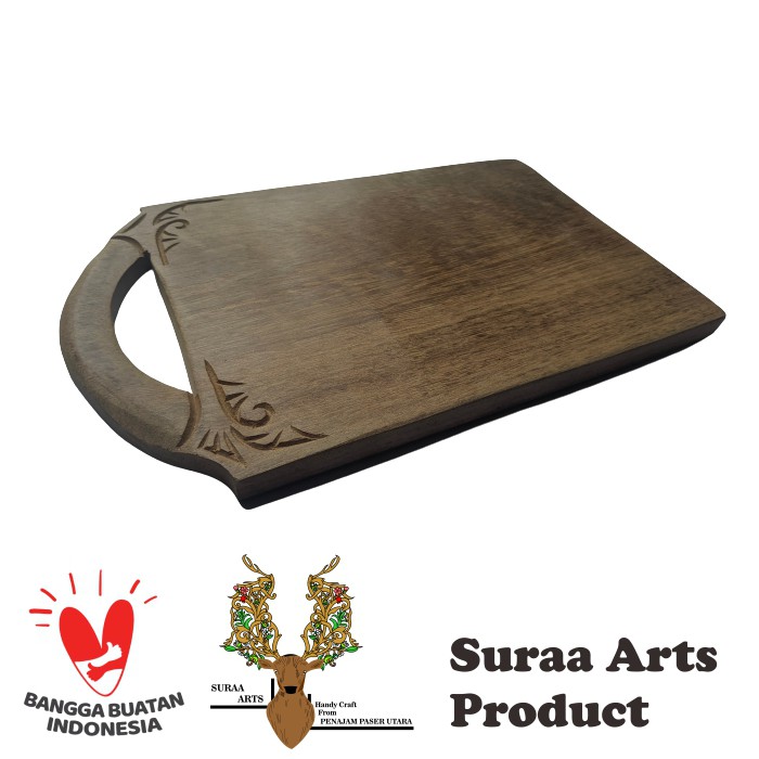 Telenan / Talenan Kayu Ulin Ukir