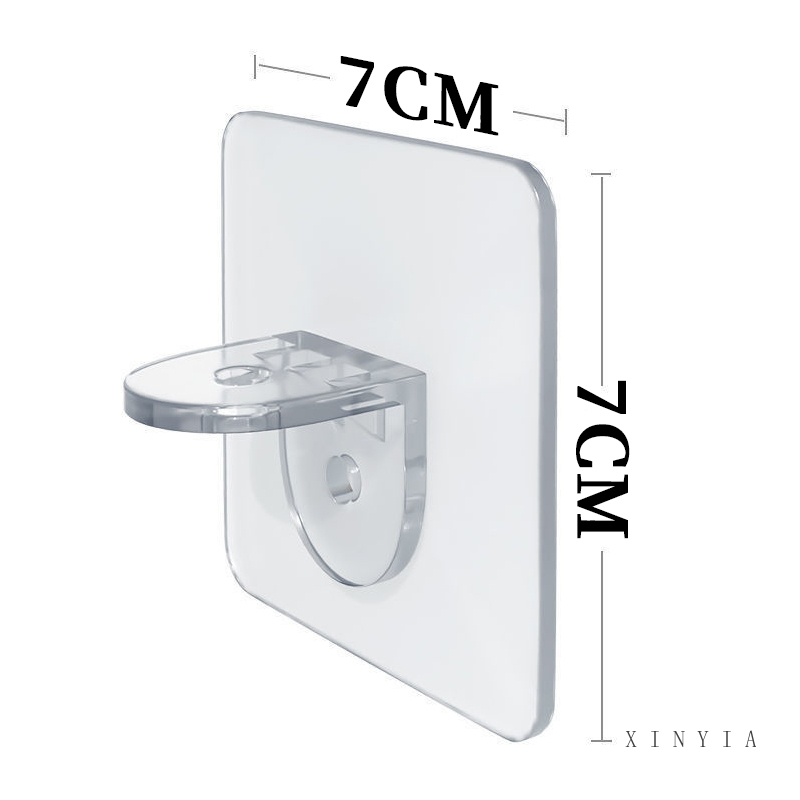Stok Tersedia Self Adhesive Wall Hooks Punch-free Sticker Hook Transparan Wall Hanger Dinding Organizer Home Hook Home Living