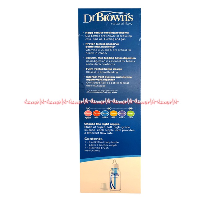 Dr Brown's 120ml Reduce Colic Spit-Up Burping &amp; Gas Milk Bottle 4oz Botol Susu Anak Dr Brown Dokter