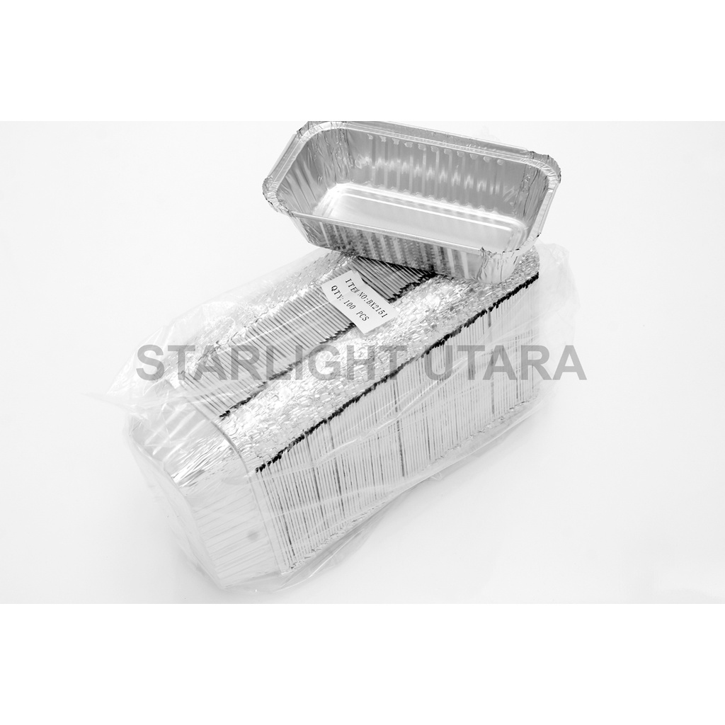 WADAH ALUMINIUM TRAY BX-2151 600ML - WADAH ALUMINIUM FOIL TRAY BX 2151