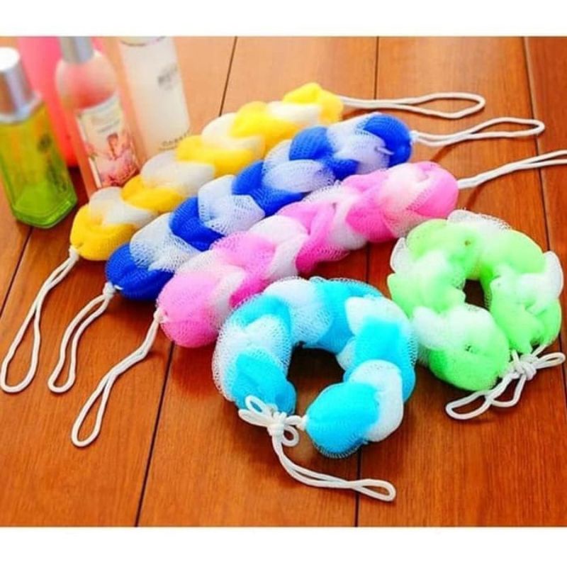 Bundara.id Pr-1233 Sabut mandi/sponge spon mandi panjang bertali