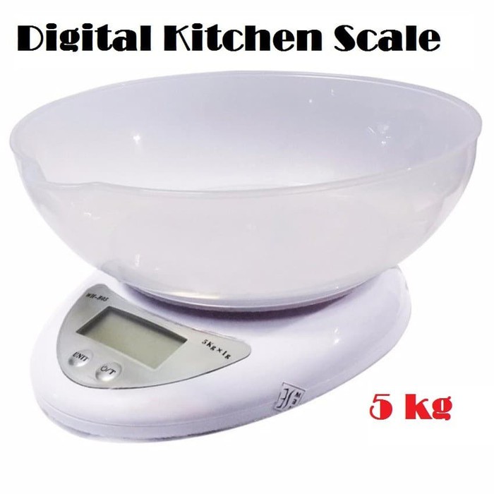 Timbangan Dapur Kue Mangkok Digital 5Kg Electronic Kitchen Scale Murah