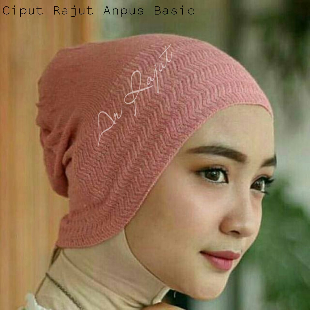 Ciput rajut Anpust basic standar/Daleman kerudung kupluk