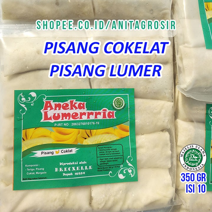 

Pisang Lumer Cokelat BREXCELLE Lumeria Original Keju Aneka Lumerrria Piscok Milo Brekele Khas Depok GROSIR