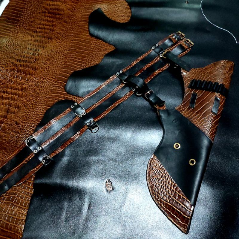 Quiver tempan arrow bahan kulit asli tersedia juga sabuk quiver full kulit