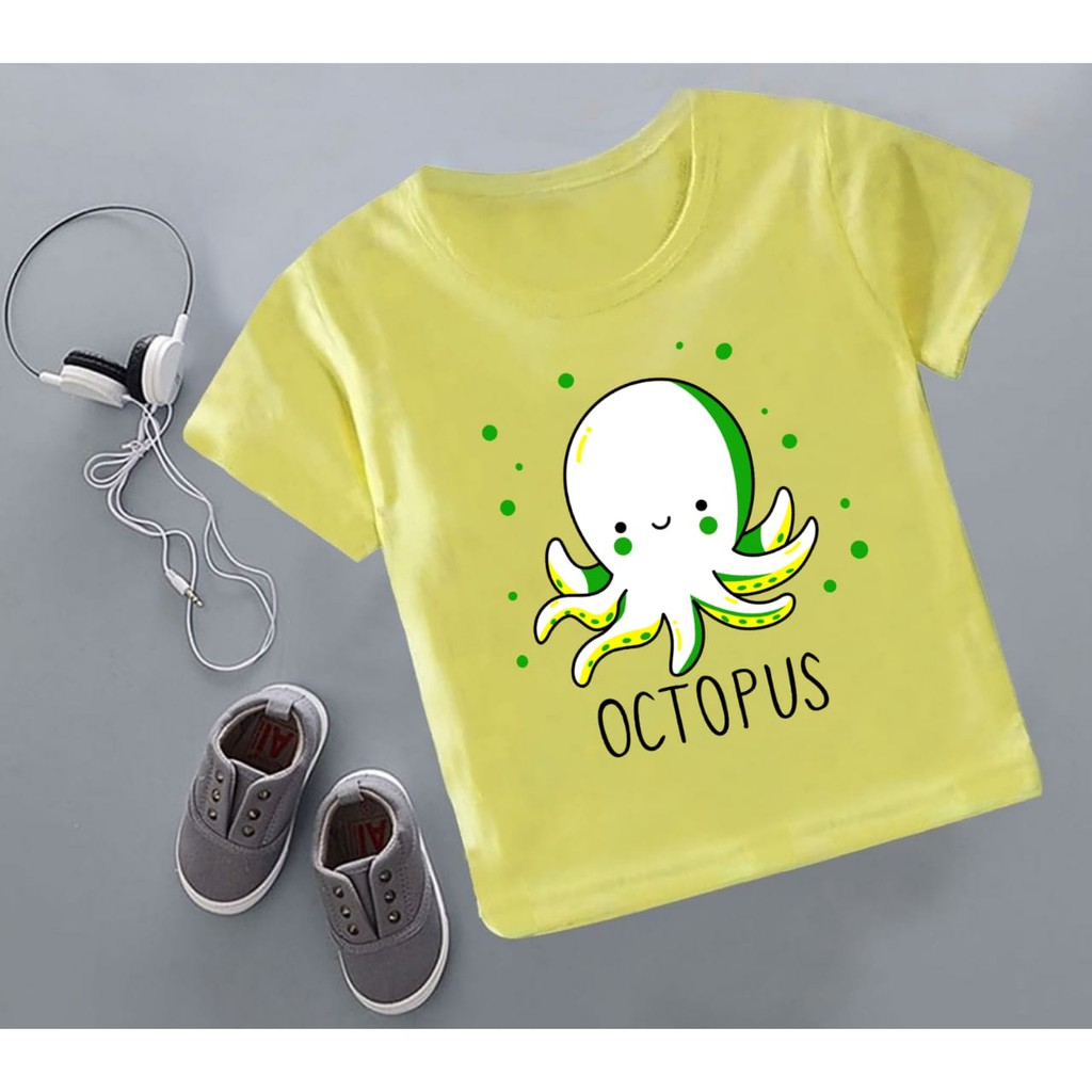 MUKZHOP / KAOS ANAK BOY MOTIF OCTOPUS / TERLARIS