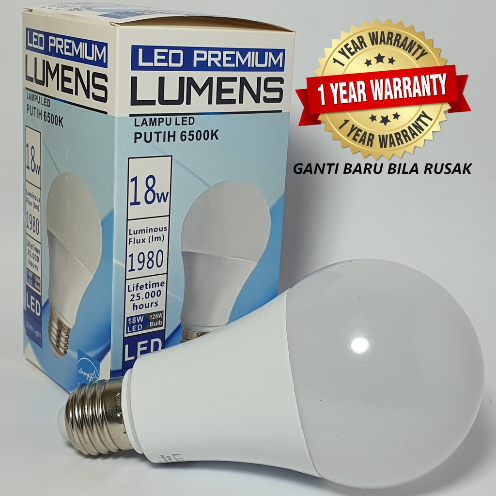 Jual Lampu Led Lumens 18w 18 Watt 18watt Putih Terang Murah 110 Lm W