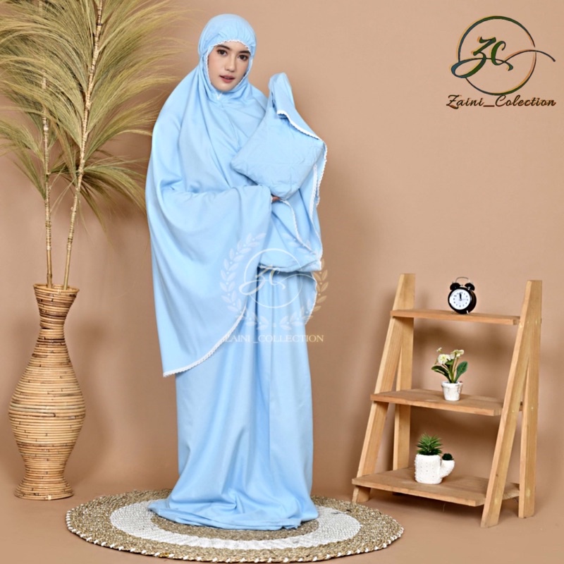 Mukena Dewasa Uraifah Bahan Katun Premium Mukenah Dewasa Jumbo Bahan Adem Halus Lembut Renda polos S