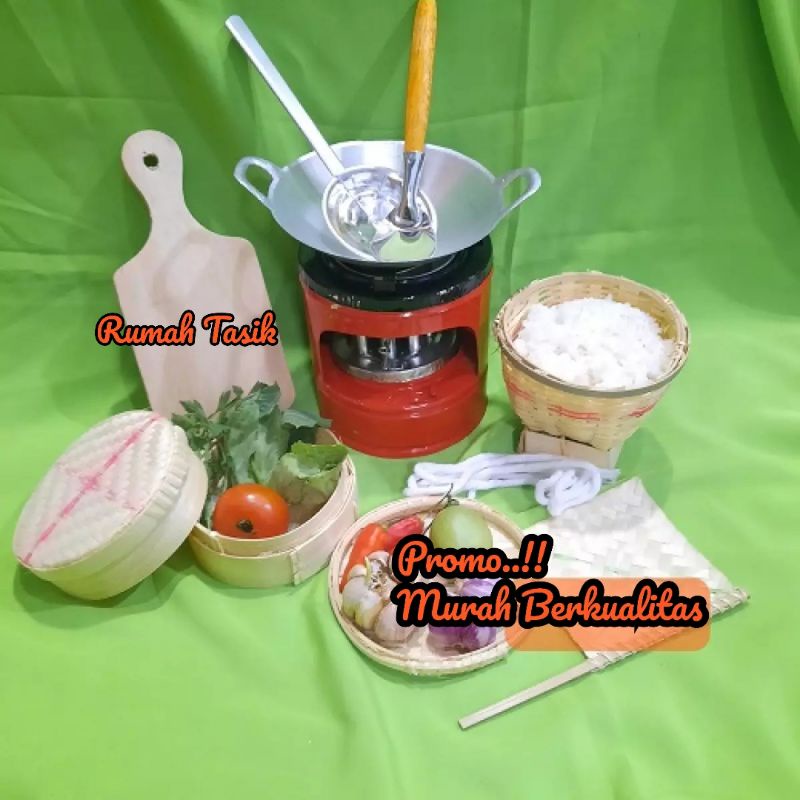 Kitchenset Mainan Masak Masakan Tradisional Paket Bakul Talenan