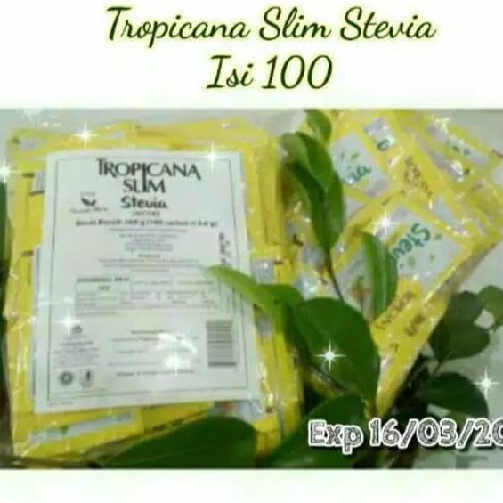 

Gula Tropicana Slim Stevia Isi 100 Sachet