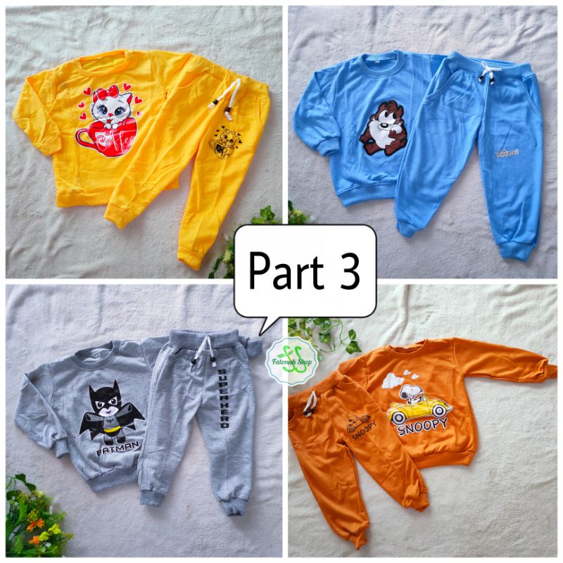 Setelan joger anak 1 2 3 4 5 tahun bahan premium murah jogger terlaris terbaru cewek cowok perempuan laki laki disney mickey mouse biru tua ( setelan jogger anak ) PART 3 FATONAH SHOP