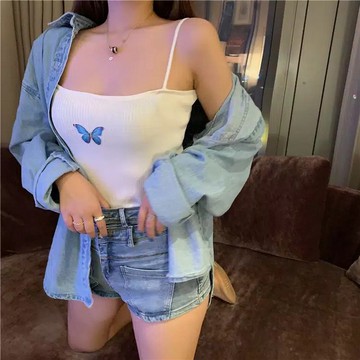 Tanktop ovula butterfly - tanktop wanita - tanktop crop - pakaian dalam - bordir-6