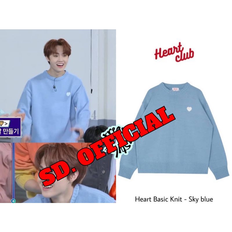 Sweater Basic Tresure Kim Doyoung Love putih logo dada