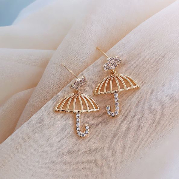 anting bentuk payung diamond umbrella earrings(3E1) jan209