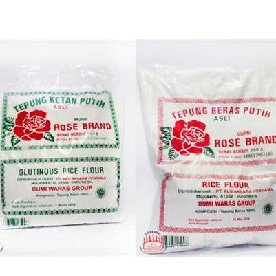 

Tepung beras ketan rose brand kemasan 500 gram pak