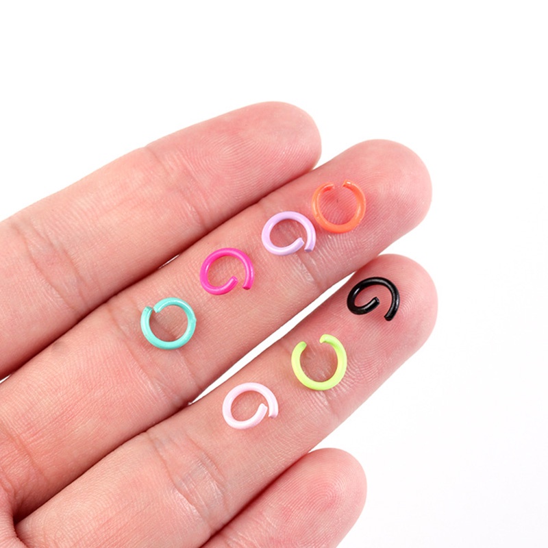 100pcs / lot Cincin Konektor Bahan metal Ukuran 1.2x8mm Untuk Membuat Perhiasan DIY