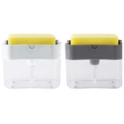 Dispenser tempat kotak sabun cuci piring gelas cair sunlight free busa spons dapur