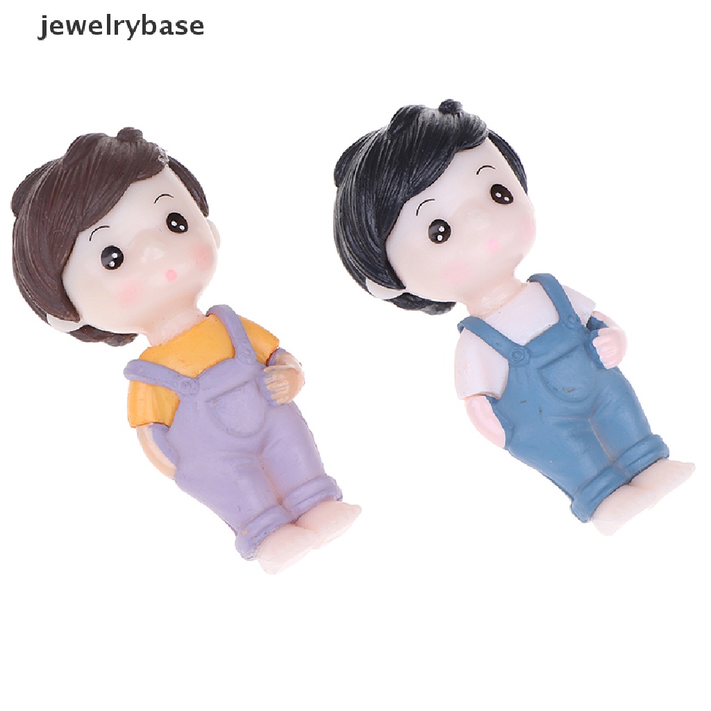 (jewelrybase) 2pcs / Set Mainan Miniatur Patung Untuk Dekorasi Rumah Boneka