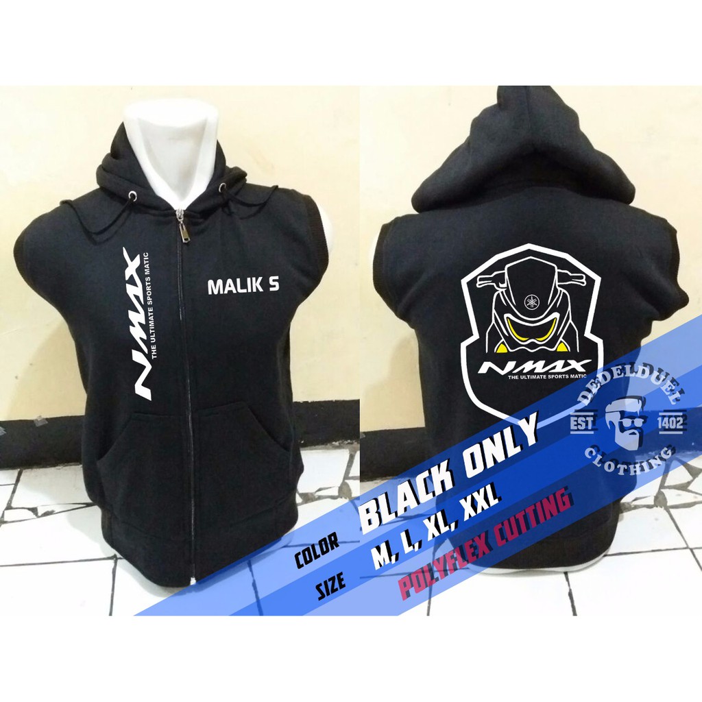 rompi hoodie sweater zipper Nmax Custom Nama