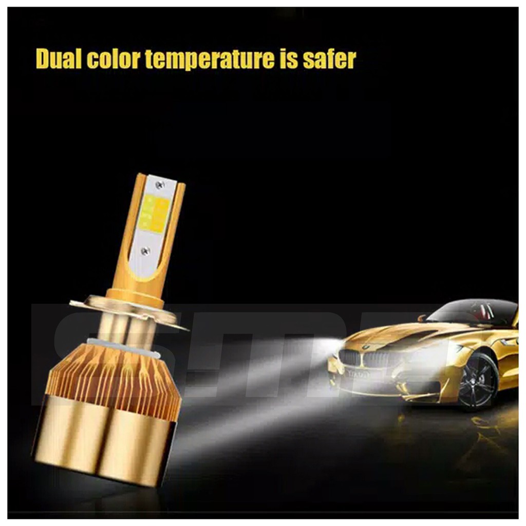 Lampu LED H11 HeadLamp FogLamp 2 Warna 36 Watt Putih Kuning