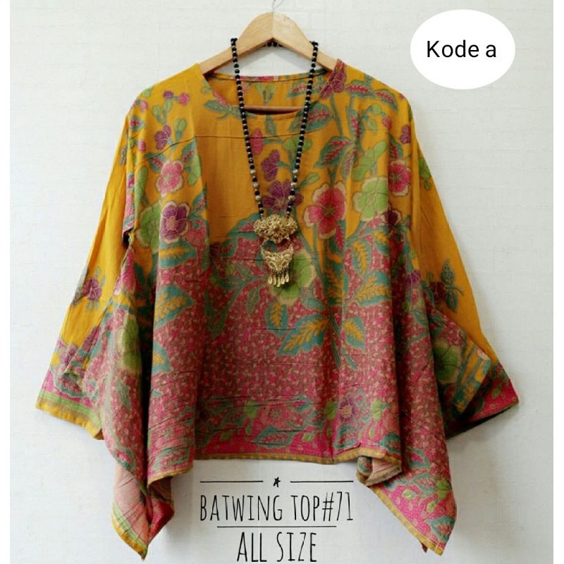 baju batik wanita modern blus batwing