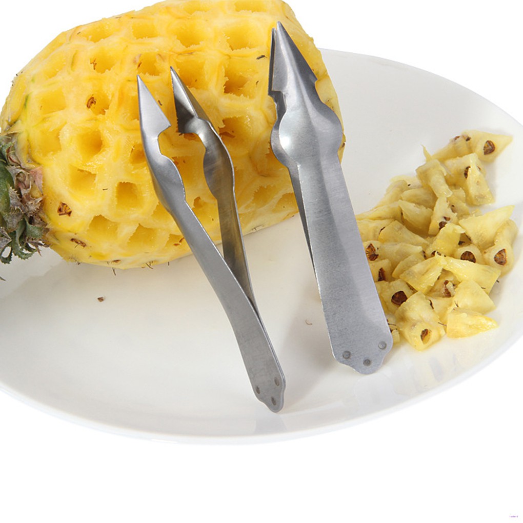 [READY STOCK] 2pcs Pineapple Eye Seed Remover Stainless Steel Pineapple Eye Peeler Kitchen Utensil Tools