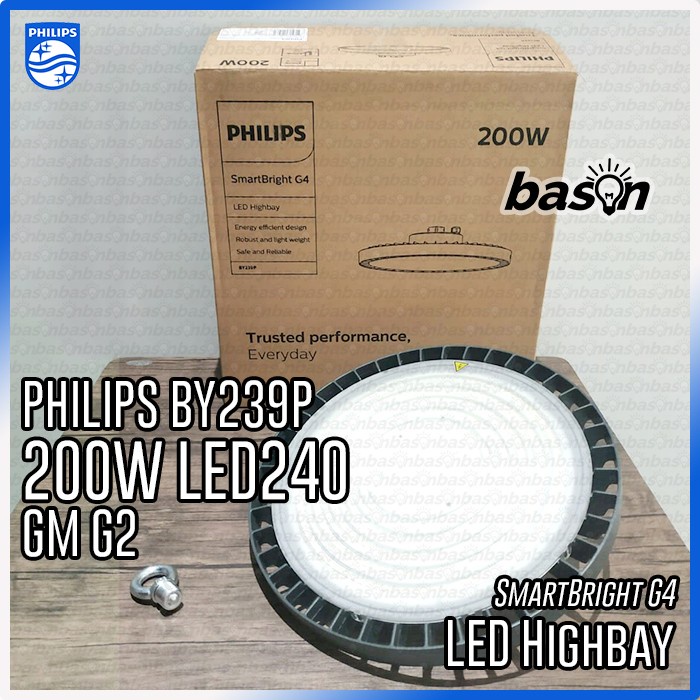 PHILIPS BY239P 200W LED240 220V - SmartBright LED Highbay G4 IP65