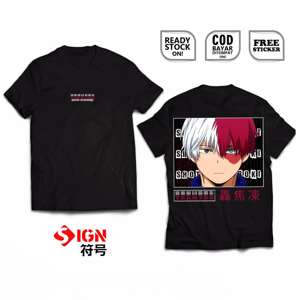 KAOS SHOTO TODOROKI MY HERO ACADEMI ANIME MANGA BAJU JEPANG ショート IZUKU KATSUKI EIJIRO OCHAKO BOKU SC