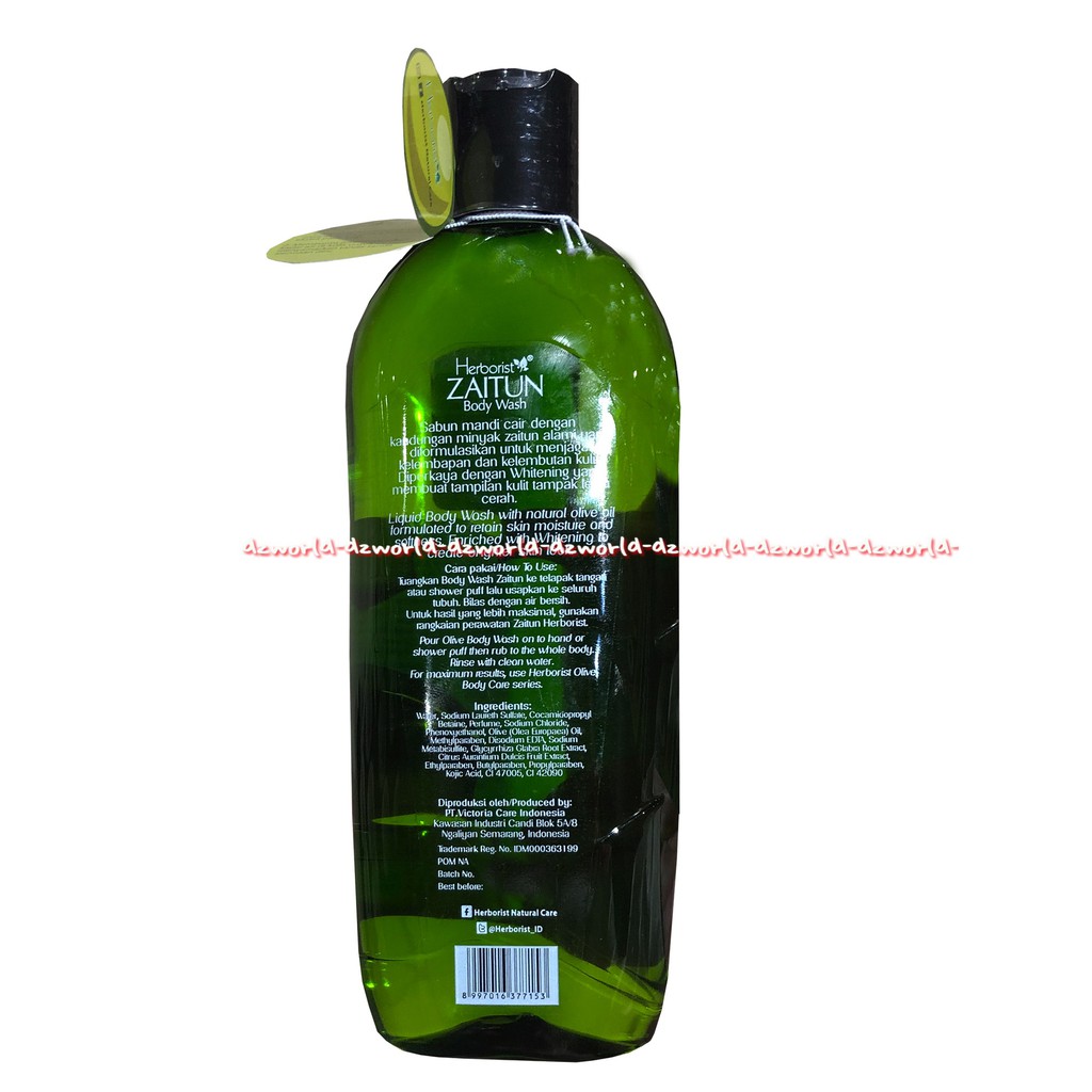 Herborist Body Wash Zaitun Whitening Sabun Mandi Cair 260ml