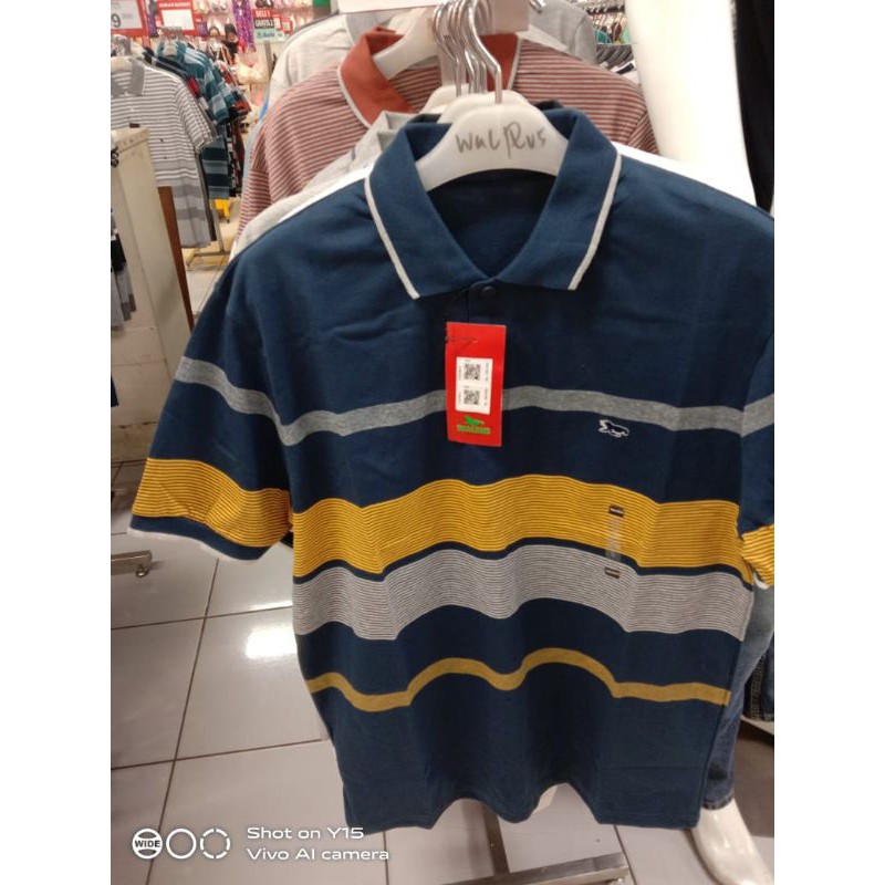 Walrus Hasenda Kaos Salur Dewasa Pria