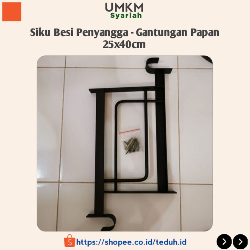 Siku Besi Penyangga - Gantungan Papan 25x40cm