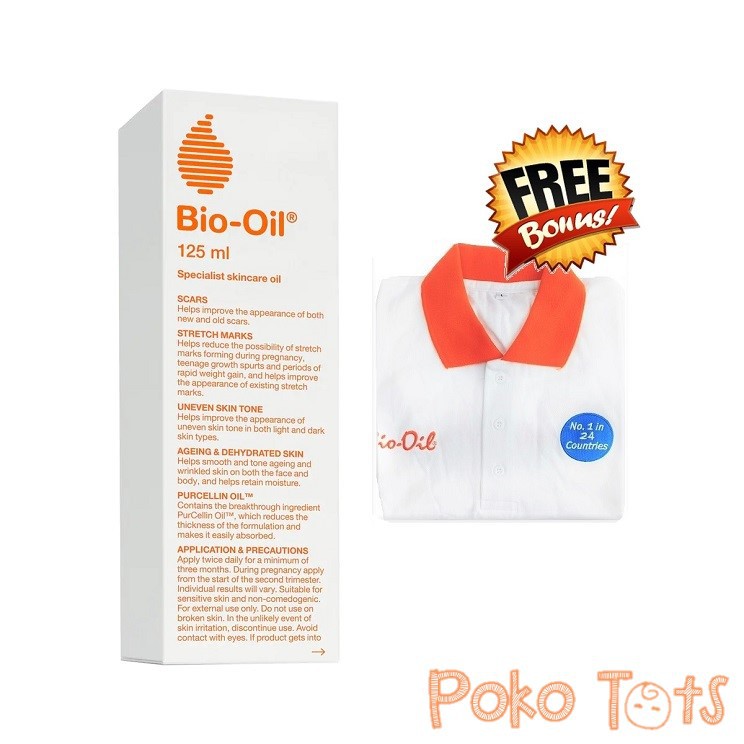 BONUS KAOS Bio-Oil 125ml Perawatan Kulit Stretch Mark Bio Oil 125 ml