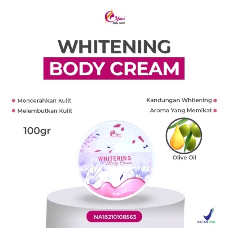 WHITENING BODY CREAM (BLEACHING) YONISKINCARE BPOM