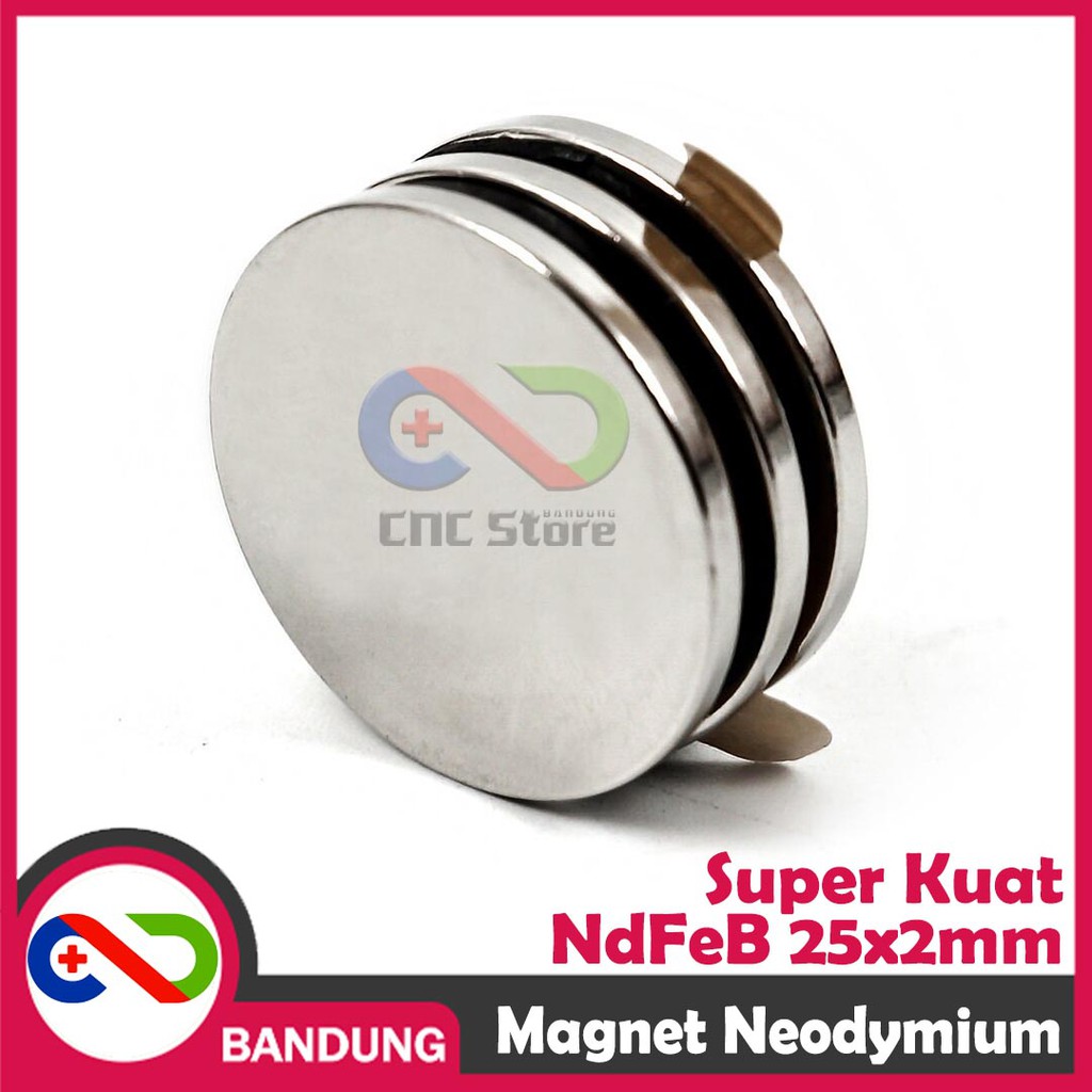 MAGNET NEODYMIUM NDFEB BULAT PERMANEN 25X2MM