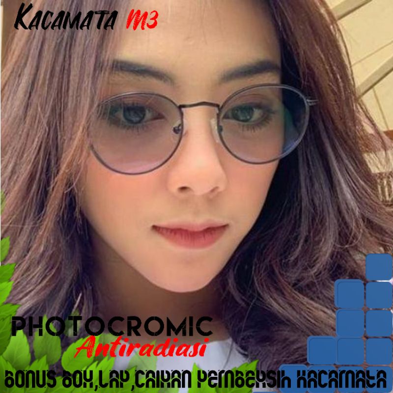 Kacamata lensa photocromic antiradiasi boleh pilih lensa blueray bisa normal minus plus cilinder tergantung permintaan sampai minus 5 cyl 2 harga masih sama tulis saja pesanan kaka di catatan saat order free box lap cairan pembersih kode 9765size46-22-142