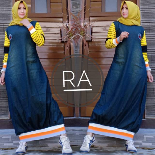 Gamis denim jeans
