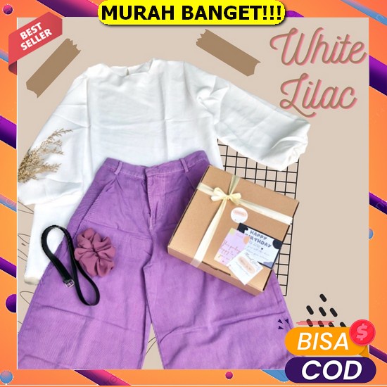 One Set Crinkle Airflow Premium Wanita Shella Korean Style Import Hight Quality Terbaru Setcel Ootd 