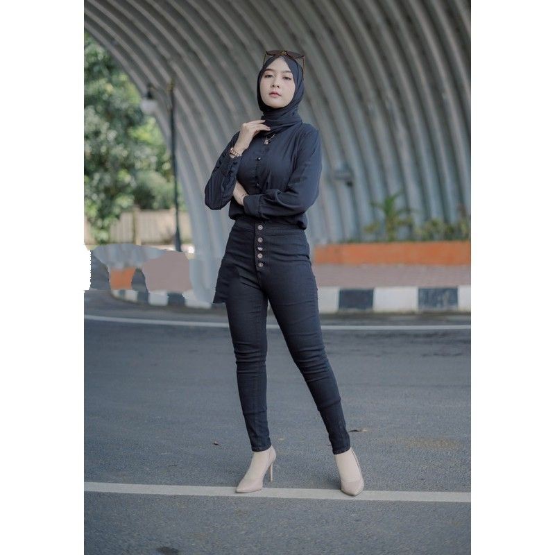 CELANA JEANS WANITA KANCING 5