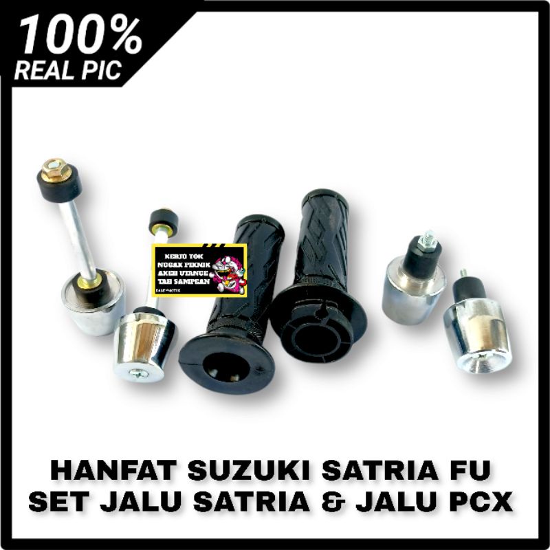 HAND GRIP HANFAT KARET STANG STIR SUZUKI SATRIA FU KANAN KIRI SET JALU SATRIA FU MODEL ORI DAN JALU 