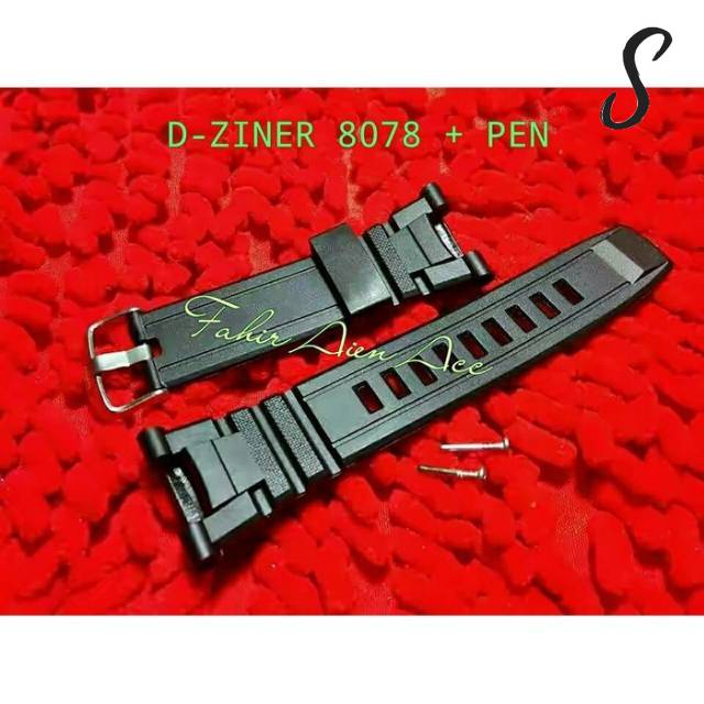 STRAP TALI JAM D-ZINER 8078 RUBBER STRAP TALI JAM TANGAN D-ZINER 8078 FREE PEN