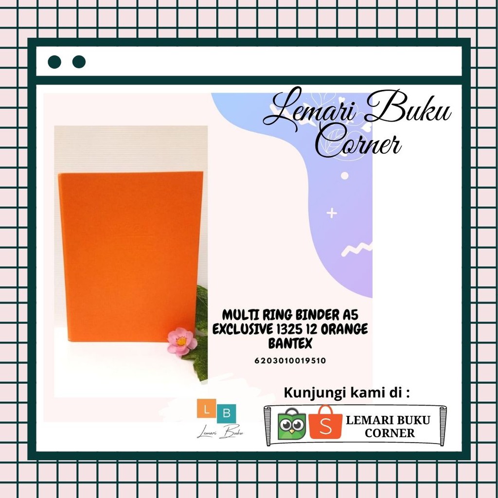 

MULTI RING BINDER A5 EXCLUSIVE 1325 12 ORANGE BANTEX