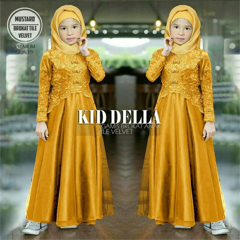 PCS MAXY DELLA KID FASHION GAMIS ANAK PEREMPUAN BAHAN BRUKAT JC