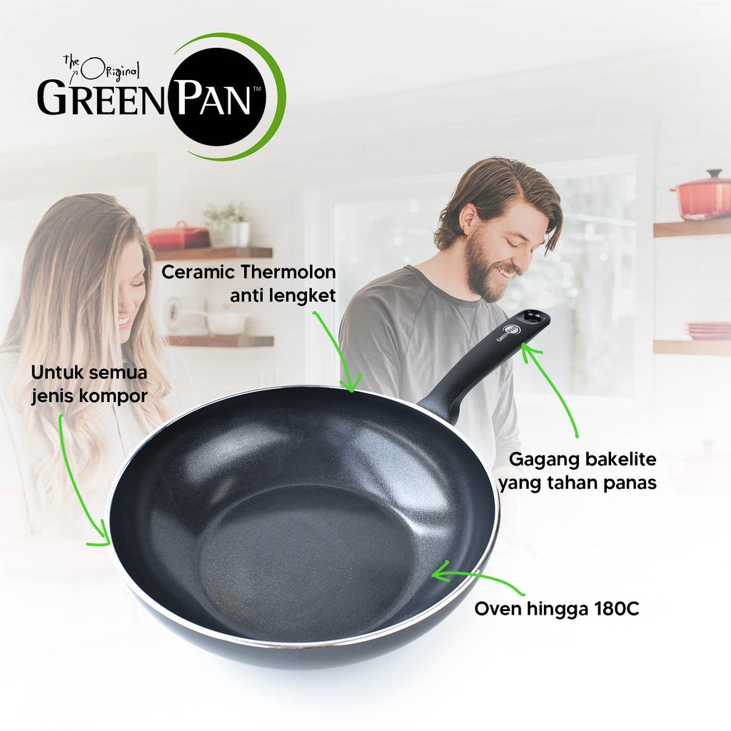 GreenPan Queens Open Wok 28 Cm