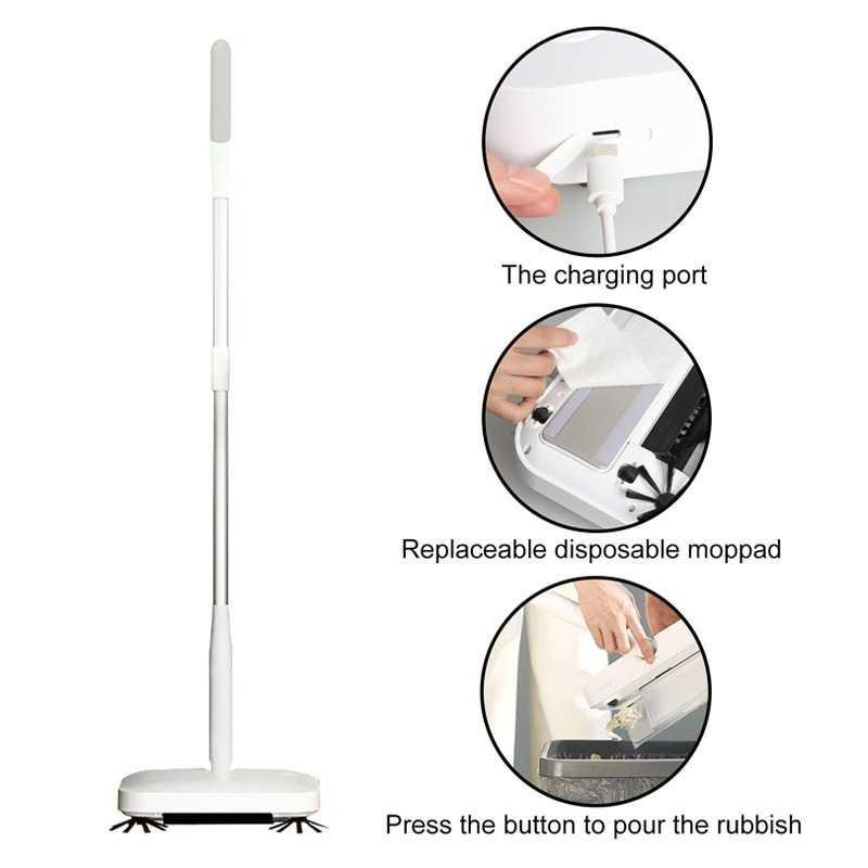 Sapu Elektrik Floor Cleaning Sweeper Machine Collapsible - JCD006 - White