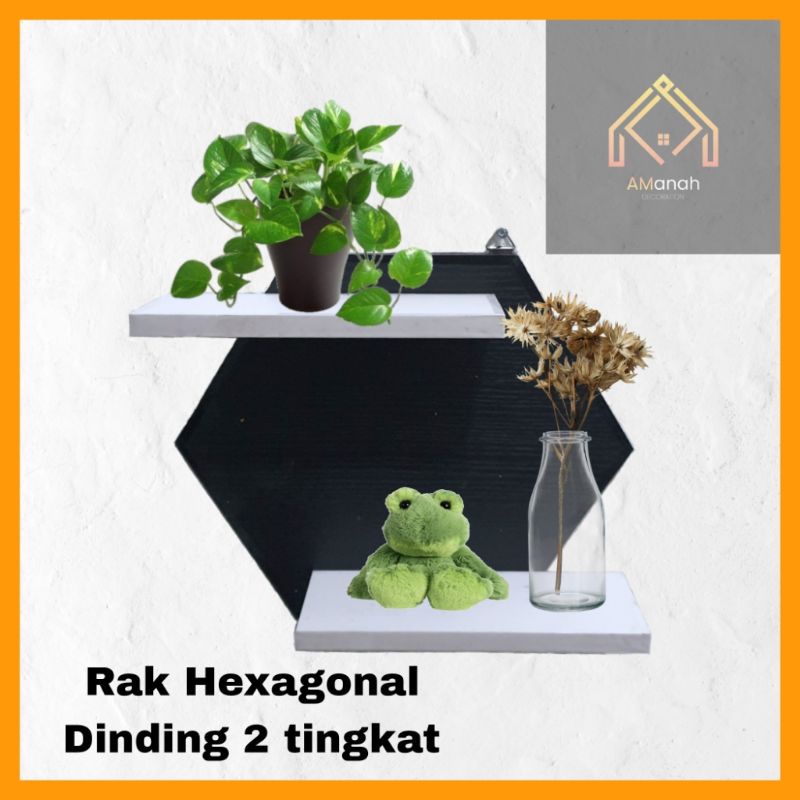 [COD] RAK DINDING HEXAGONAL - RAK DINDING MINIMALIS - RAK GANTUNG TEMBOK